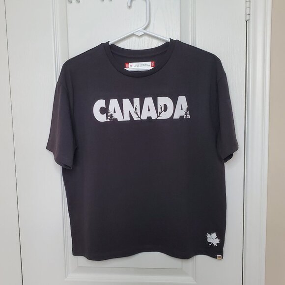 Hudson’s Bay Company “Canada” Boxy T-Shirt in Gray Size XS - Picture 3 of 4